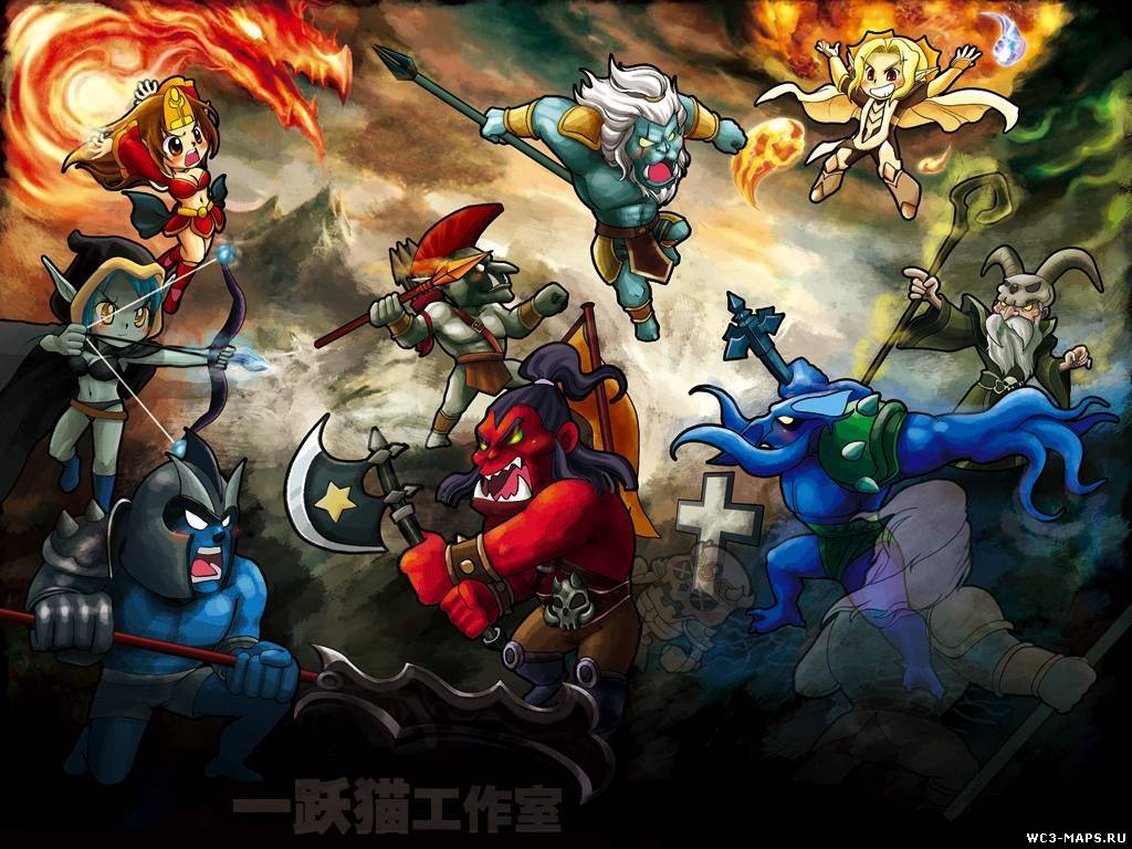 DotA v6.73c. p.s. Вы всегда можете скачать последние карты доты у